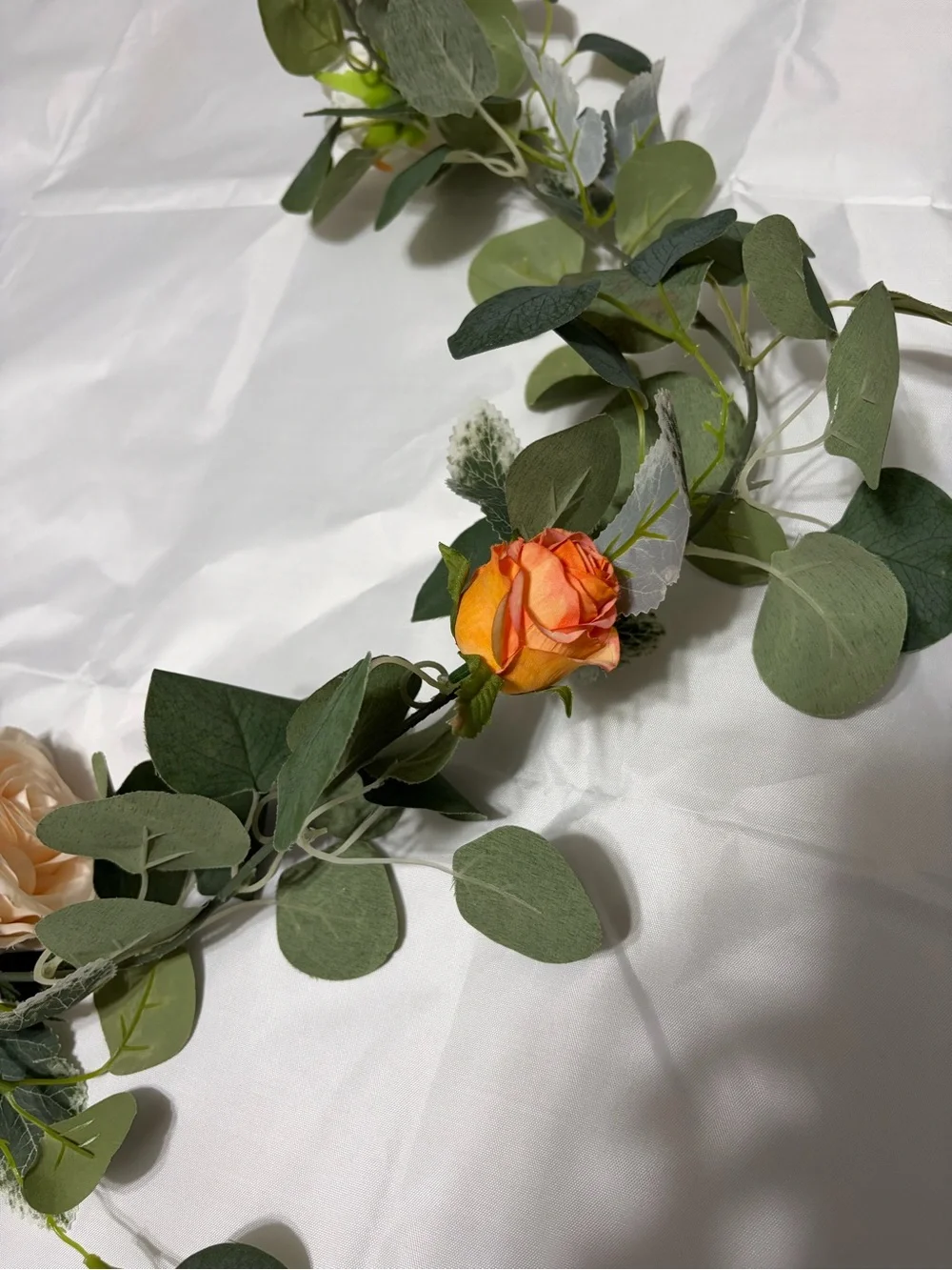 DIY 3 5ft Artificial Rose Garlands - Red, Burgundy & Cream Flowers
